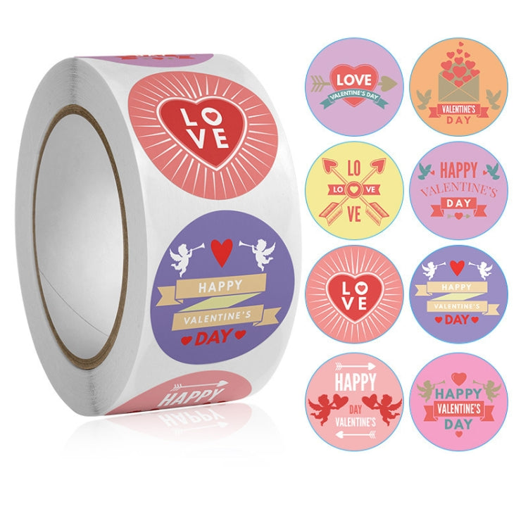 Roll Pack Valentine Day Heart Love Sticker Self-adhesive Label, Size: 2.5cm / 1 Inch(K-173) - Sticker & Tags by PMC Jewellery | Online Shopping South Africa | PMC Jewellery