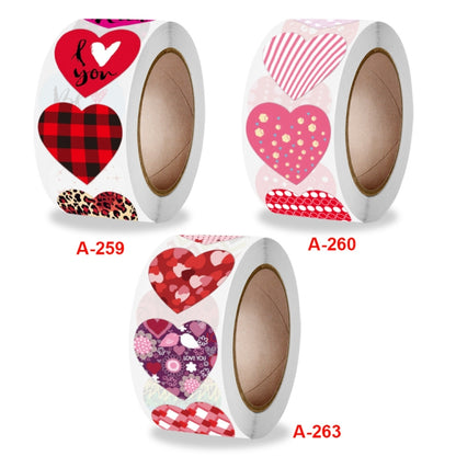 Roll Pack Valentine Day Heart Love Sticker Self-adhesive Label, Size: 2.5cm / 1 Inch(A-260) - Sticker & Tags by PMC Jewellery | Online Shopping South Africa | PMC Jewellery