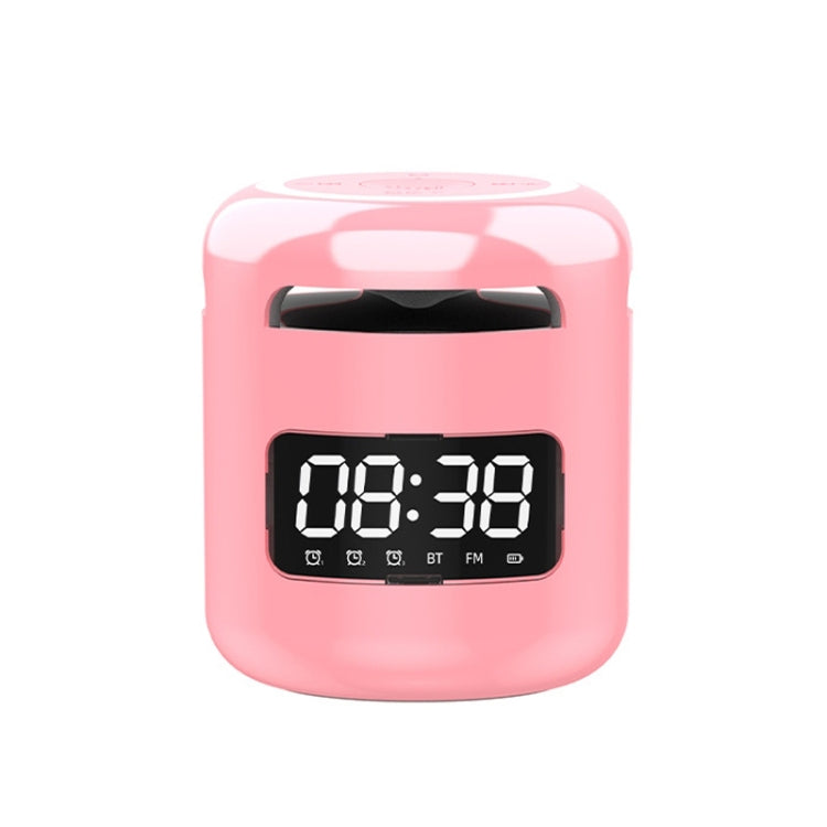 JM01 Mini Card Outdoor Portable Wireless Bluetooth Speaker Clock(Pink) - Mini Speaker by PMC Jewellery | Online Shopping South Africa | PMC Jewellery