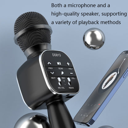 DS813 Live Wireless Bluetooth Microphone(Black) - Microphone by PMC Jewellery | Online Shopping South Africa | PMC Jewellery