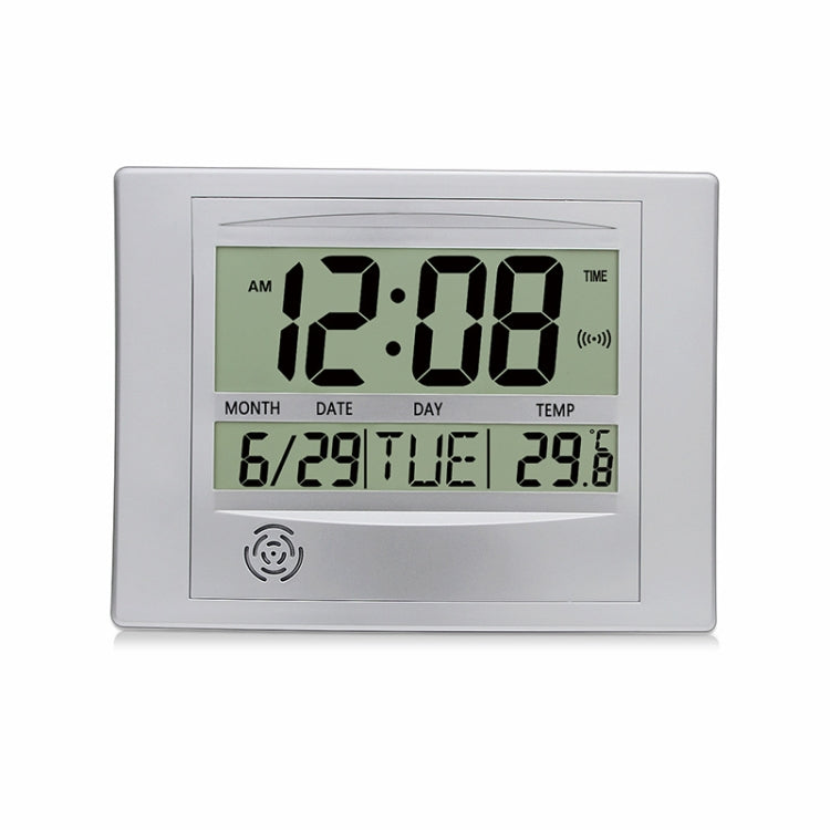Home Big Screen Display Digital Electronic Wall Clock Living Room Temperature Clock(Silver) - Wall Clock by PMC Jewellery | Online Shopping South Africa | PMC Jewellery