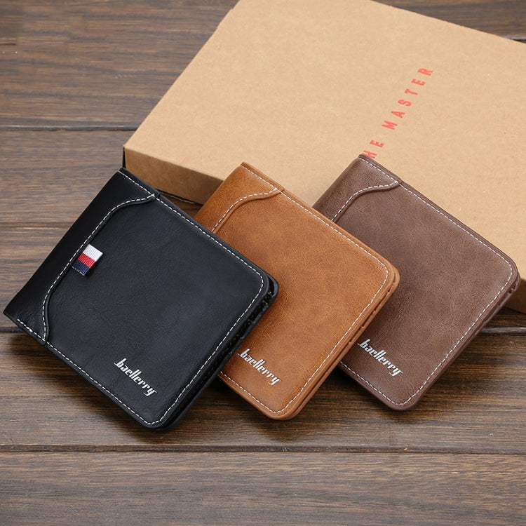 Baellerry Short Wallet Tri-fold Horizontal Coin Purse For Men(Dark Coffee) - Wallets by Baellerry | Online Shopping South Africa | PMC Jewellery