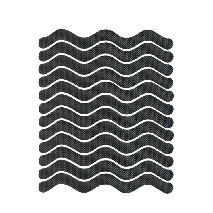 24pcs /Bag Wavy Shaped Safety Bathtub Non-Slip Sticker, Specification:  1.3 x 18cm(Black) - Adhesives & Sealers by PMC Jewellery | Online Shopping South Africa | PMC Jewellery