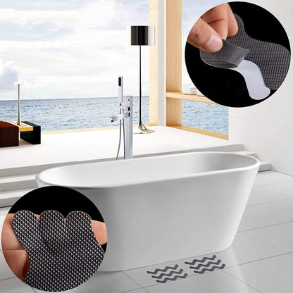 24pcs /Bag Wavy Shaped Safety Bathtub Non-Slip Sticker, Specification:  1.3 x 18cm(Black) - Adhesives & Sealers by PMC Jewellery | Online Shopping South Africa | PMC Jewellery