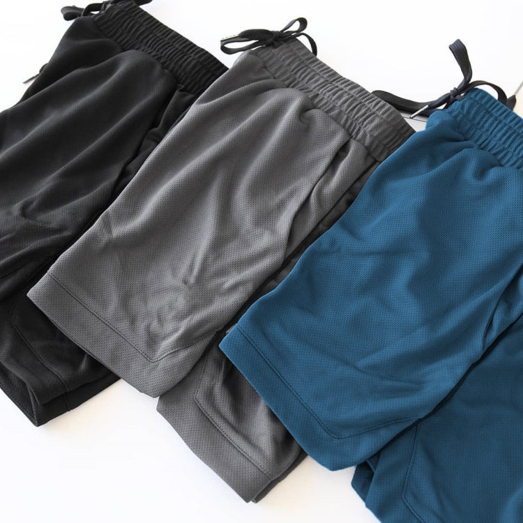 Men Sports Shorts Pants Quick-Drying Marathon Running Three-Point Pants, Size: M(Black Without Logo) - Sports Shorts by PMC Jewellery | Online Shopping South Africa | PMC Jewellery