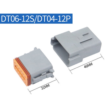 DT04-12P / DT06-12S With Copper Car Waterproof Connector Conductive Connection Terminal - Booster Cable & Clip by PMC Jewellery | Online Shopping South Africa | PMC Jewellery