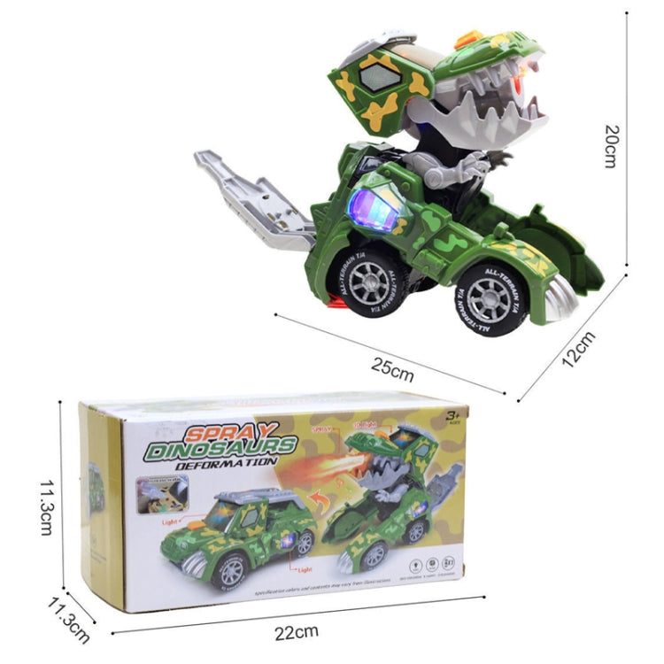 HG-884 Spray Deformation Dinosaur Fighting Vehicle Light Music Automatic Rotating Children Toys(Green) - Model Toys by PMC Jewellery | Online Shopping South Africa | PMC Jewellery