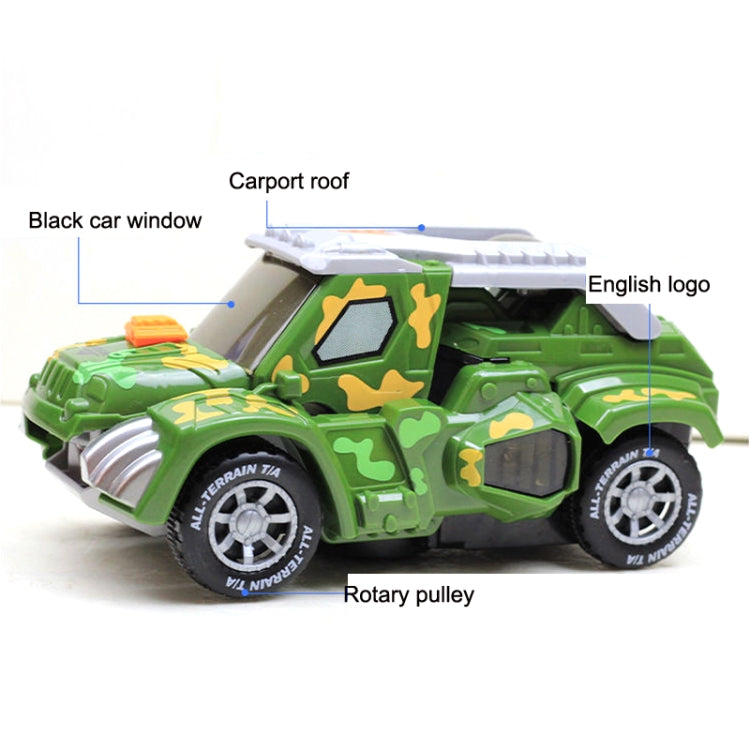 HG-884 Spray Deformation Dinosaur Fighting Vehicle Light Music Automatic Rotating Children Toys(Green) - Model Toys by PMC Jewellery | Online Shopping South Africa | PMC Jewellery