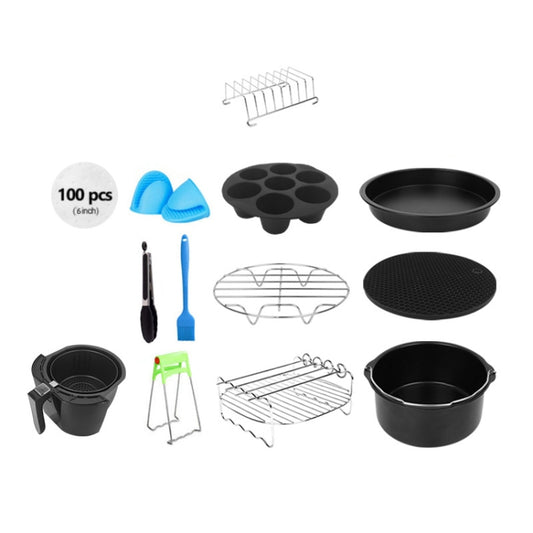 12 PCS/Set 7 Inch Air Fryer Baking Accessories Stainless Steel Set - Kitchen Machine Accessories & Parts by PMC Jewellery | Online Shopping South Africa | PMC Jewellery