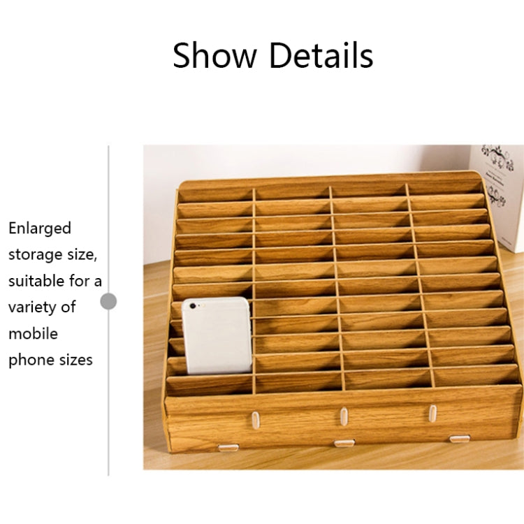 D-86 Office Conference Classroom Mobile Phone Storage Box, Style: 36 Grids (Walnut) - Storage Boxes by PMC Jewellery | Online Shopping South Africa | PMC Jewellery