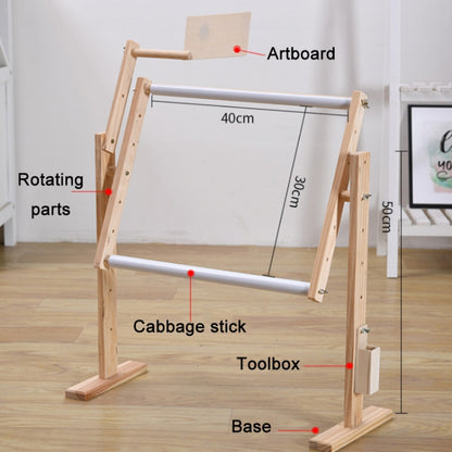 Benchtop Pine Adjustable Cross Stitch Stand(Normal Color) - DIY Apparel Sewing by PMC Jewellery | Online Shopping South Africa | PMC Jewellery