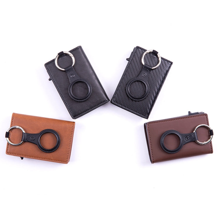 RFID Keychain Tracker Cover Locator Card Holder Wallet for AirTag(Brown) - Wallet Series by PMC Jewellery | Online Shopping South Africa | PMC Jewellery