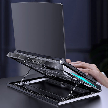 MC Q3 Lifting and Folding Laptop Cooler(Black) - Cooling Pads by MC | Online Shopping South Africa | PMC Jewellery