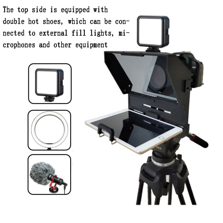 Large Screen Mobile Phone Tablet SLR Live Shooting Recording Teleprompter For Mobile Phone Tablet - Other Accessories by PMC Jewellery | Online Shopping South Africa | PMC Jewellery