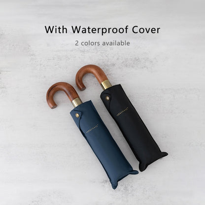 PARACHASE Large Ruggedized Shrink Retro Wind-Resistant Folding Umbrella(Blue) - Umbrellas by PARACHASE | Online Shopping South Africa | PMC Jewellery