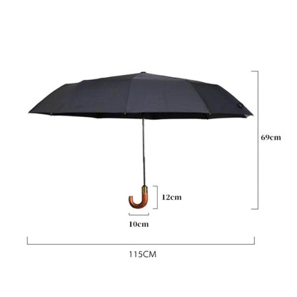 PARACHASE Large Ruggedized Shrink Retro Wind-Resistant Folding Umbrella(Blue) - Umbrellas by PARACHASE | Online Shopping South Africa | PMC Jewellery
