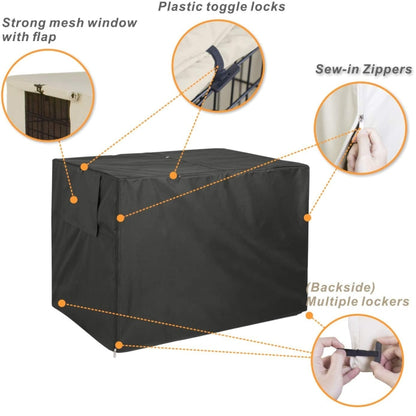 Oxford Cloth Pet Cage Cover Outdoor Furniture Dustproof Rainproof Sunscreen Cover, Size: 94x61x63.5cm(Black) - Dust Covers by PMC Jewellery | Online Shopping South Africa | PMC Jewellery