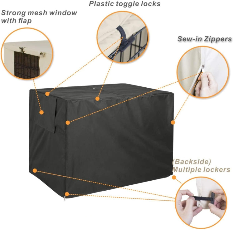 Oxford Cloth Pet Cage Cover Outdoor Furniture Dustproof Rainproof Sunscreen Cover, Size: 109x74x76cm(Black) - Dust Covers by PMC Jewellery | Online Shopping South Africa | PMC Jewellery