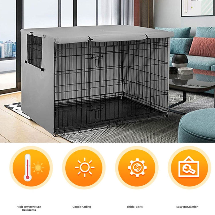 Oxford Cloth Pet Cage Cover Outdoor Furniture Dustproof Rainproof Sunscreen Cover, Size: 124.5x79x84cm(Grey) - Dust Covers by PMC Jewellery | Online Shopping South Africa | PMC Jewellery