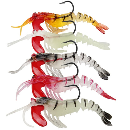 5 Color / Set Multi-section Lead Head Soft Shrimp Fake Bait Freshwater Sea Fishing Lure - Fishing Lures by PMC Jewellery | Online Shopping South Africa | PMC Jewellery