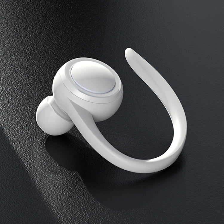 A1S Bluetooth Earphone Hanging Ear Incorporation True Sound Sports Single Ear Headset(White) - Bluetooth Earphone by PMC Jewellery | Online Shopping South Africa | PMC Jewellery