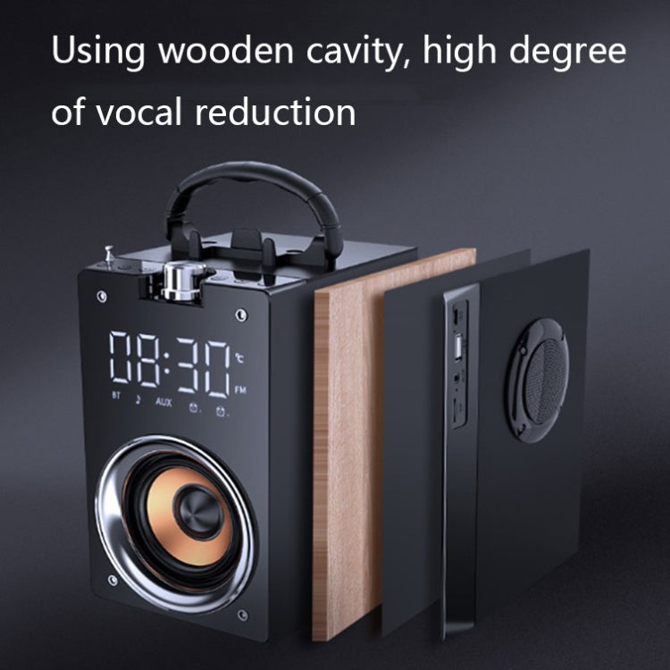 T3 Multifunctional Subwoofer Clock Bluetooth Speaker With Phone Stand Function(Black) - Desktop Speaker by PMC Jewellery | Online Shopping South Africa | PMC Jewellery