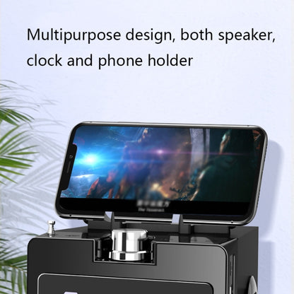 T3 Multifunctional Subwoofer Clock Bluetooth Speaker With Phone Stand Function(Black) - Desktop Speaker by PMC Jewellery | Online Shopping South Africa | PMC Jewellery