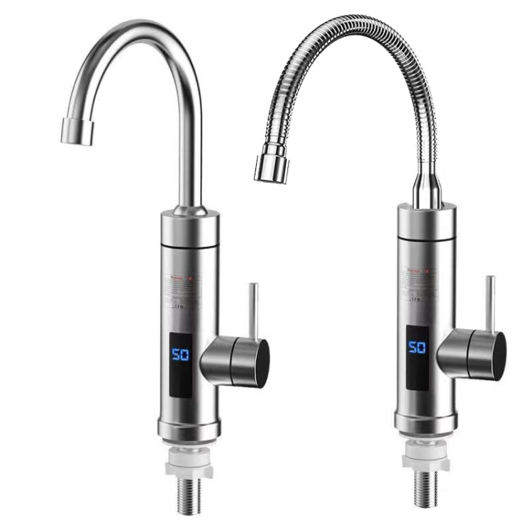 Household Kitchen Electric Hot Water Fauce EU Plug, Style: Stainless Steel Universal Pipe Type - Faucets & Accessories by PMC Jewellery | Online Shopping South Africa | PMC Jewellery