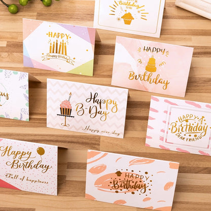 50 PCS Hot Stamping Embossed Birthday Card(7) - Cards & Invitations by PMC Jewellery | Online Shopping South Africa | PMC Jewellery
