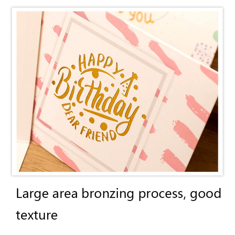 50 PCS Hot Stamping Embossed Birthday Card(7) - Cards & Invitations by PMC Jewellery | Online Shopping South Africa | PMC Jewellery