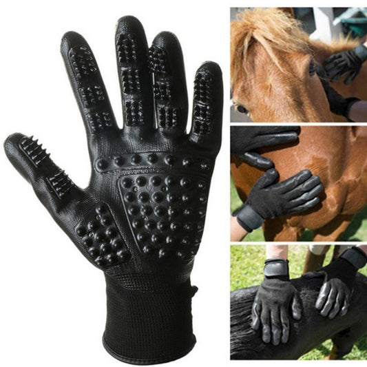 Pet Massage Bath Gloves Hair Removal Cleaning Paste Gloves(Black) - Brushes by PMC Jewellery | Online Shopping South Africa | PMC Jewellery