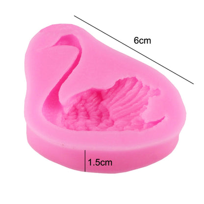 2 PCS Swan Baking Silicone Mould Cake Decorating Mould(Pink) - Food Molds by PMC Jewellery | Online Shopping South Africa | PMC Jewellery