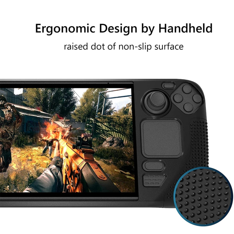 PGTECH Game Console Silicone Case With Anti-Slip Particles for Steam Deck(Black) - Pocket Console by PMC Jewellery | Online Shopping South Africa | PMC Jewellery