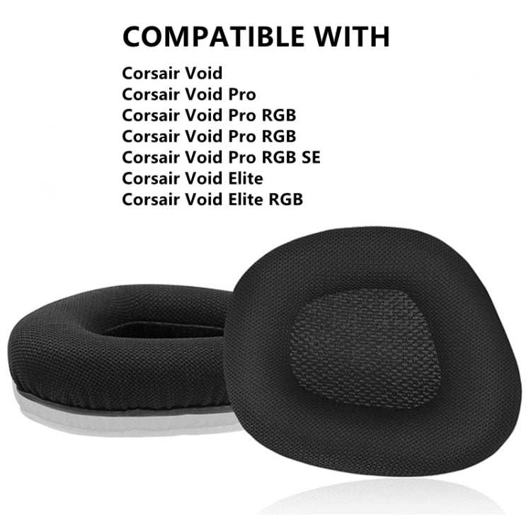 2 PCS Replacement Earpads for Corsair Void Pro Elite,Style: Red Bottom Grid - Earmuff & Pad by PMC Jewellery | Online Shopping South Africa | PMC Jewellery