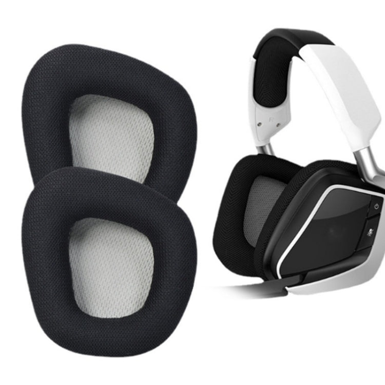 2 PCS Replacement Earpads for Corsair Void Pro Elite,Style: Black Lamb Leather - Earmuff & Pad by PMC Jewellery | Online Shopping South Africa | PMC Jewellery