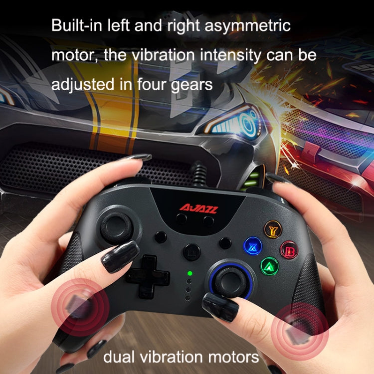 Ajazz AG110 Wired Vibration Sensing Gamepad For Xbox, Cable Length: 2m(Black) - Gamepad by Ajazz | Online Shopping South Africa | PMC Jewellery