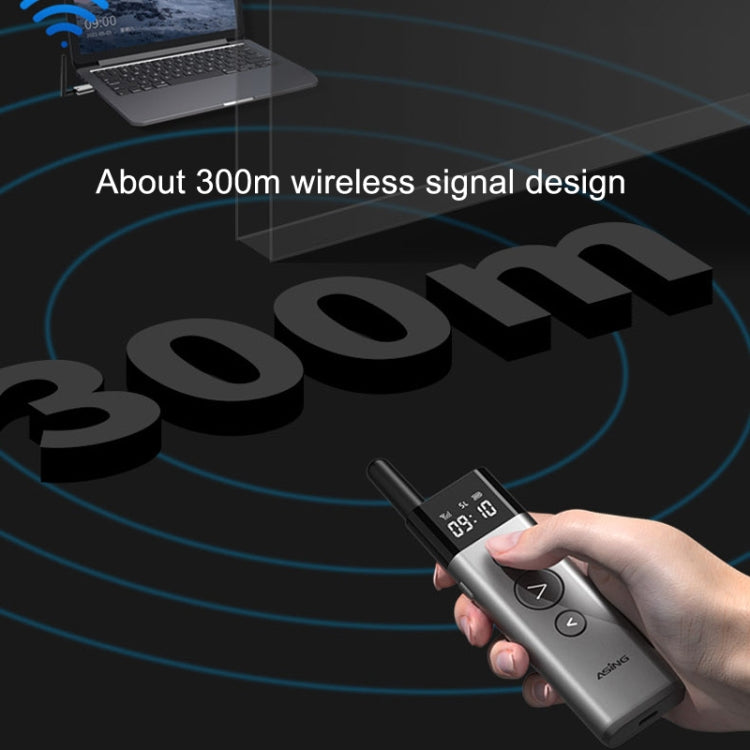 ASiNG A10 Green Light PPT Page Turning Pen Remote Control Presentation Pen, Capacity: 128M (Gray) -  by ASiNG | Online Shopping South Africa | PMC Jewellery
