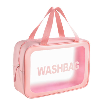 PVC Transparent Waterproof Portable Cosmetic Bag, Size: L (Pink) - Storage Boxes by PMC Jewellery | Online Shopping South Africa | PMC Jewellery