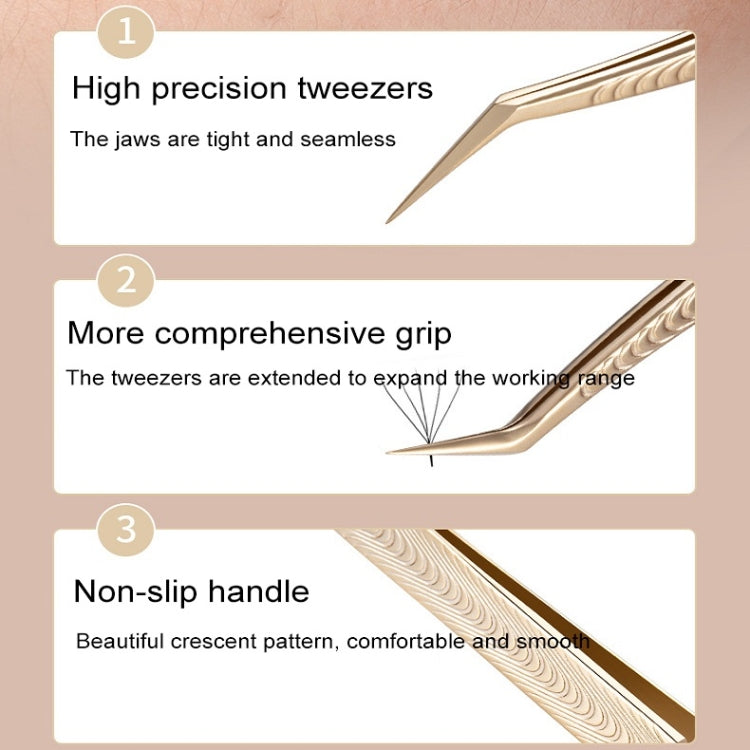 Eyelash Clip Eyelash Tweezers High Precision Eyelash Extension Tool(Dolphin Tweezers) - Tools by PMC Jewellery | Online Shopping South Africa | PMC Jewellery