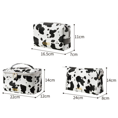 Waterproof PU Cosmetic Bag Milk Pattern Cosmetics Storage Bag, Style: Square Bag - Storage Boxes by PMC Jewellery | Online Shopping South Africa | PMC Jewellery