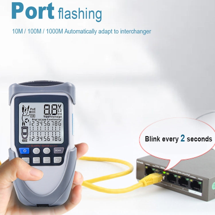 ET613 Network Cable Tester Wire Tracker Battery Voltage POE Test Multi-function Cable Tester - Current & Voltage Tester by PMC Jewellery | Online Shopping South Africa | PMC Jewellery