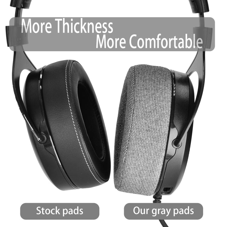 1Pair Earmuffs Earpads  for CORSAIR HS50 Pro HS60 Pro HS70 Pro(Grey Linen Thickened) - Earmuff & Pad by PMC Jewellery | Online Shopping South Africa | PMC Jewellery