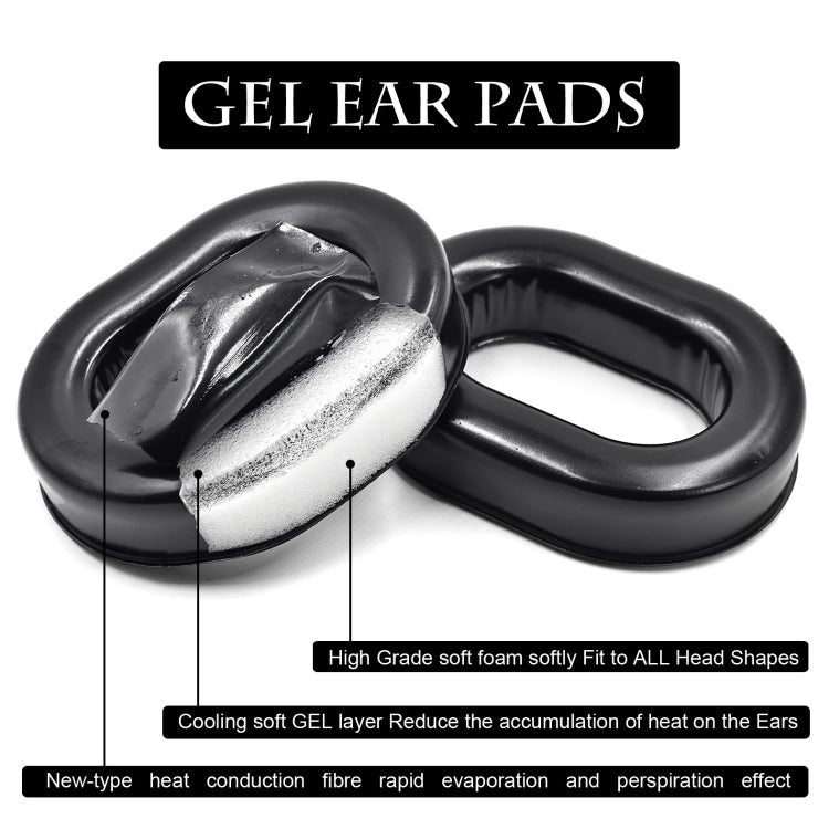 1 Pair Sound-isolating Foam Cover Headphone Cover for David Clark H10(Black Gel) - Earmuff & Pad by PMC Jewellery | Online Shopping South Africa | PMC Jewellery