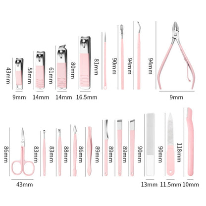 Stainless Steel Nail Clipper Set Beauty Eyebrow Trimmer, Color: 6 PCS/Set (Pink) - Nail Clipper by PMC Jewellery | Online Shopping South Africa | PMC Jewellery