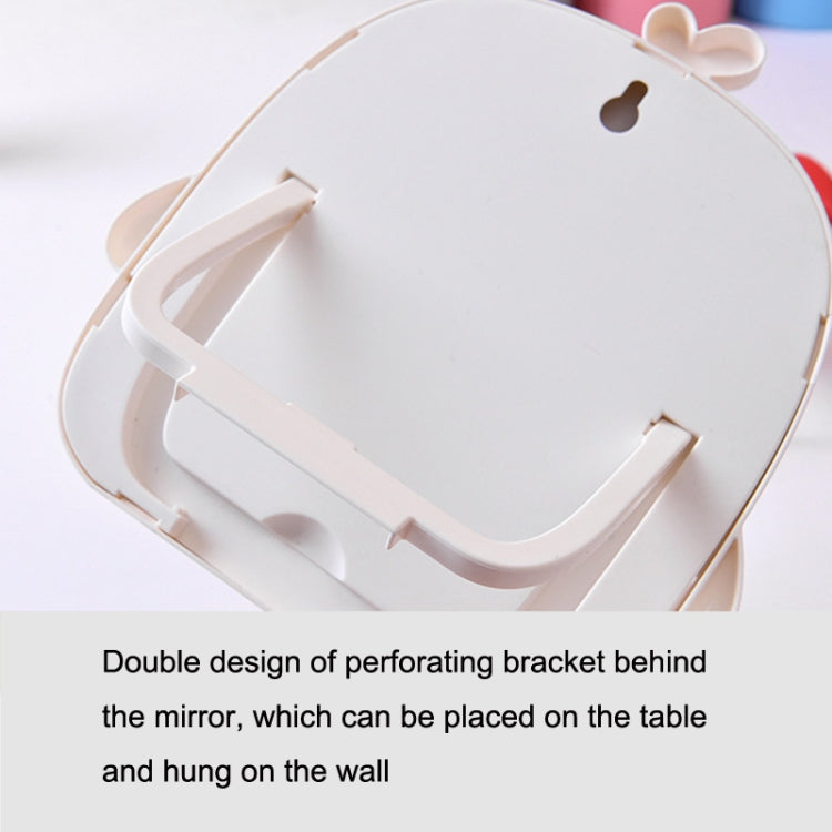 2PCS Student Dormitory Desktop Dressing Mirror Hanging Storage Beauty Mirror(White) - Mirror by PMC Jewellery | Online Shopping South Africa | PMC Jewellery