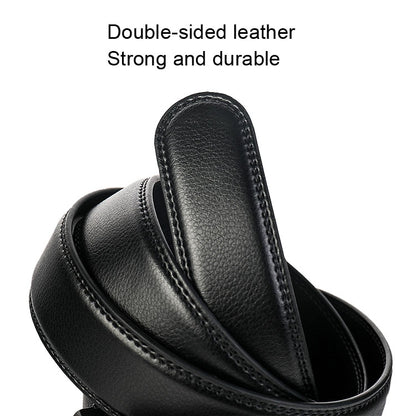 Dandali Casual Men Automatic Buckle Belt Business Soft Leather Pants Band, Length (cm): One Size 110-125cm(ZD-20) - Belts by Dandali | Online Shopping South Africa | PMC Jewellery