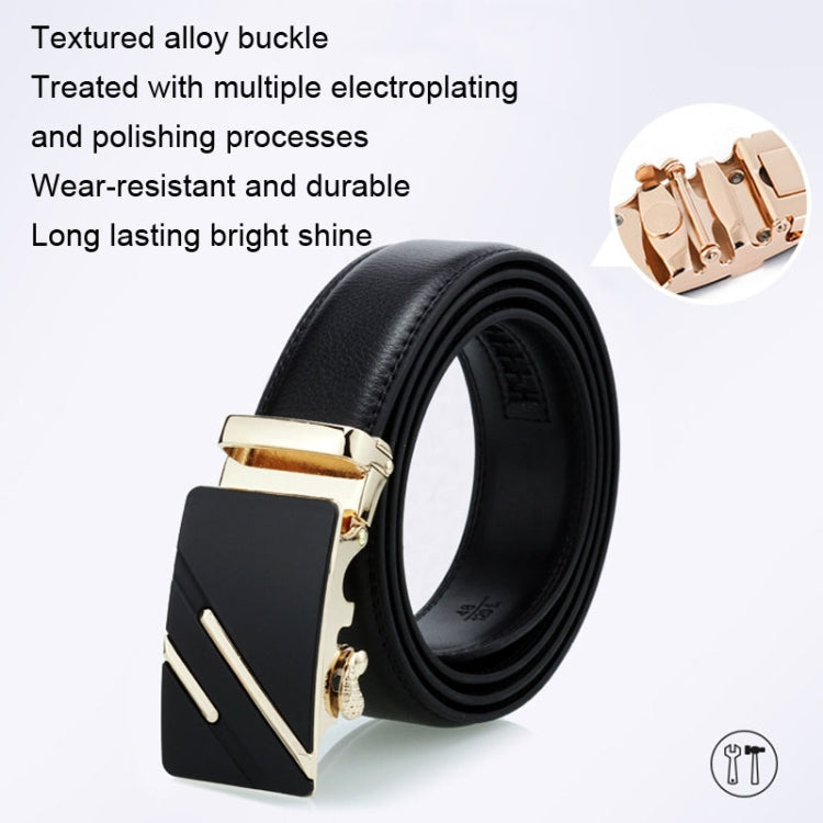 Dandali Casual Men Automatic Buckle Belt Business Soft Leather Pants Band, Length (cm): One Size 110-125cm(ZD-20) - Belts by Dandali | Online Shopping South Africa | PMC Jewellery