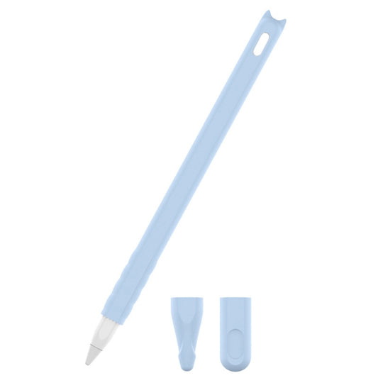 2 PCS Cartoon Touch Silicone Pen Case For Apple Pencil 2(Sky Blue) - Pencil Accessories by PMC Jewellery | Online Shopping South Africa | PMC Jewellery