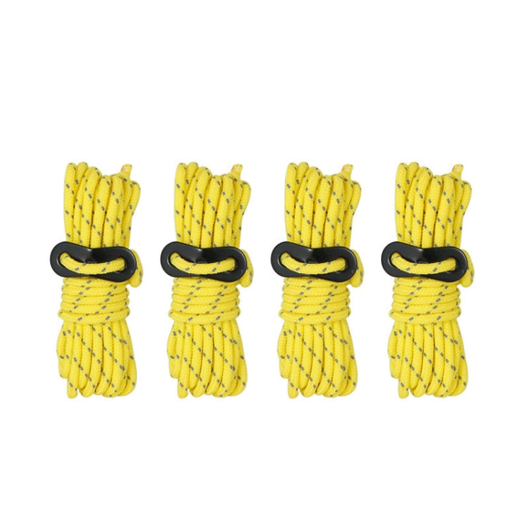 4 PCS / Set CLS Outdoor Camp Reflective Wind-Proof Camping Support Rod(Yellow) - Tents & Accessories by CLS | Online Shopping South Africa | PMC Jewellery