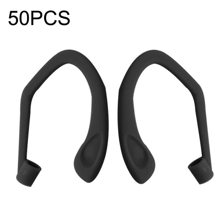 50PCS EG40 For Apple Airpods Pro Sports Wireless Bluetooth Earphone Silicone Non-slip Ear Hook(Black) - Anti-lost & Holder by PMC Jewellery | Online Shopping South Africa | PMC Jewellery